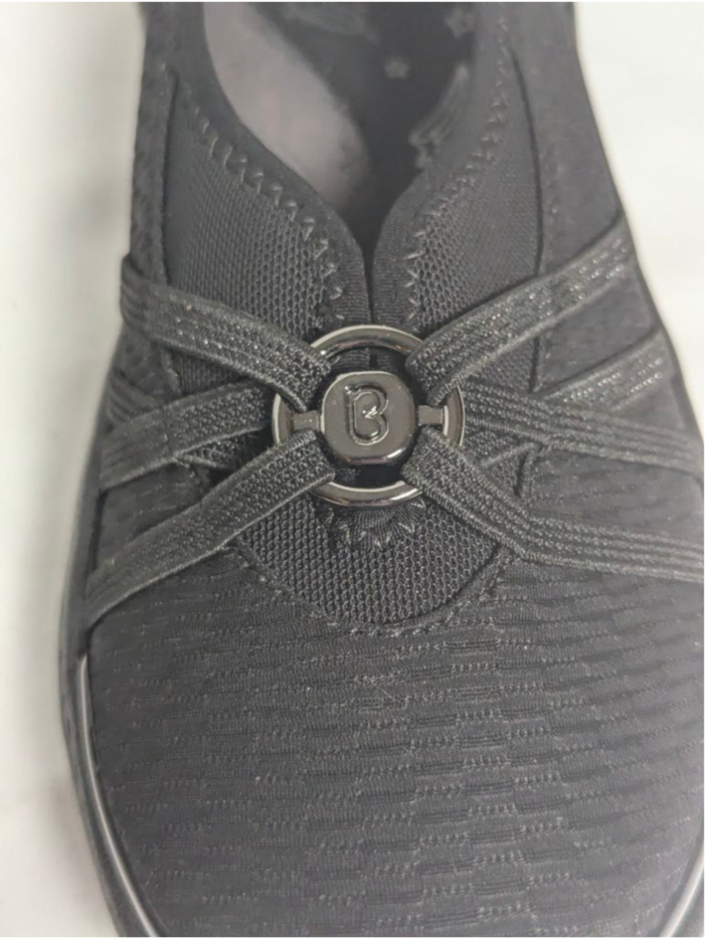 Bzees Black Knit Slip On Comfort Flats Womens Size 8M - Picture 3 of 9